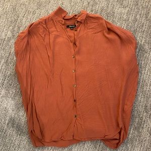 Madewell Central Drapey Shirt rust